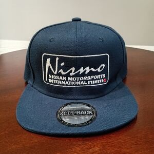 Nismo Nissan Motorsports Navy Blue Racing Snap Back Cap